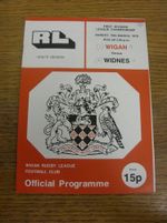 18/03/1979 Rugby League Programme: Wigan v Widnes  (team changes, writing on fro