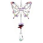 60th Birthday Gifts for Women Butterfly Crystal Sun Catcher Gift