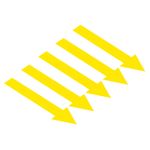 5x1.2" Arrow Sticker Directional Sign PVC Adhesive Floor Decal, Yellow 20Pcs