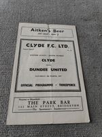 Clyde v Dundee united 1956/57 League programme 