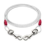 Tie Out Cable Lead Leash Collar For Dog Pet Puppy / Metal Steel Spiral Pole