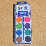 Hobby Corner Watercolour Paint Set with Brush, 72 Pack Assorted Types