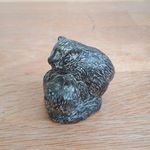 A Wolf Original Sculpture Soapstone Bear Cubs at Play - Hand Made in Canada
