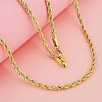 18K Gold 18 inch Rope Necklace - GOLD