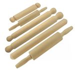 Natural Wood Wooden Rolling Pin Large Small Pastry Chapati Cooking Baking