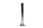 Lockable Parking Barrier - Silver Steel Folding Security Post Security Bollard