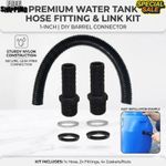 Water Butt Connector Pipe Link Kit Downpipe Rain Barrel Connecting Hose Kit 25mm