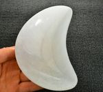 1 Selenite Crystal Dish Bowl Charging Cleansing Large 14x9cm Moon UK Stock #S