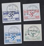WW2 Nazi German Third Reich Occupied Ukraine Swastika Feldpost Eagle Stamp Set