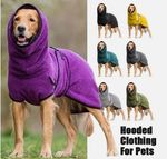 Pet Dog Bathrobe Towel Microfibre Bath Robe Super Absorbent Drying Coat Hoodie