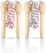 2 x Skipping Rope Wooden Jumping Games Kids Exercise Adult Fitness Boxing Gym