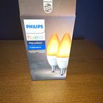 Philips Hue White Ambiance Smart LED Candle Bulbs E14 White Light 2 Pack