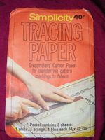 Simplicity Tracing Paper dressmakers' colour`carbon paper 1971 vintage part used