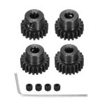 4Pcs 32P Steel Pinion Gear Set 19T 20T 21T 22T for 5mm Shaft Hardened Steel
