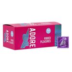 Adore Ribbed Textured Condoms 52mm