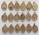 SAINTS MEDALS   Traditional Images with a  Polished Brass Finish   Made in Italy