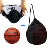 1PC Basketball Backpack Single Ball Bag Gym Sacks Drawstring Mesh Backpack