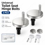 Stainless Steel Toilet Seats Hinges 2 Pcs Top Mount Fitting Parts Soft Universal