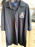 Matrix Black Polo Shirt XL Short Sleeve Cotton Matrix Embroidered Logo