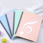 A4 Music Book Clip Sheets Note Binder Flexible 40 Pages Piano Music Score Folder