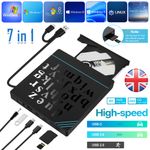 Slim External USB 3.0 Type C CD DVD RW Drive Player Reader for Windows 11 Mac OS