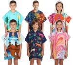 A2Z 4 Kids Boys Girls Hooded Towel Poncho Quick Dry Microfibre Changing Robe
