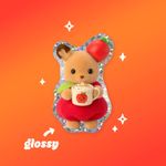 Sylvanian Families Calico Critter Pumpkin Spice Glitter Sticker