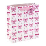 Pink Bows Large White Gift Bag 33cm