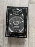 Jack Daniel's Old No. 7 Twin Bell Alarm Clock Tennessee Whiskey Battery Operated