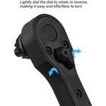 Ergonomic Drill Chuck Wrench with Positive Negative Ratchet for Flexible Use