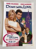 Down with Love. Rene Zellweger. Ewan McGregor. Original UK Video Shop Poster.