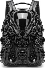 Gothic Alien Xenomorph Style Black Hard Shell 3D Sci-Fi Backpack Handbag New