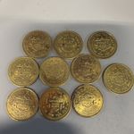 Showbiz Pizza Place Brass Coin Play Token - 1980's Rare Vintage Collectible (10)