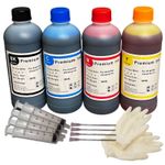 4 x 500ml Printer & Ciss Refill Ink Bottle fits Epson HP Canon Kit 2000ML ink XL