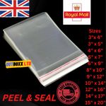 Clear Self Adhesive Bags OPP Cellophane Peel & Seal Garments Sweet Transparent