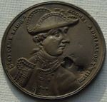 1781 Admiral Rodney HMS Sandwich Copper Medal Saint Eustatius 44mm 13.94g holed