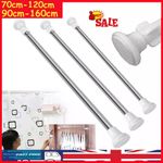 Telescopic Shower Curtain Pole Extendable Wardrobe Rail Clothes Hanging Pole Rod