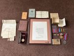 Collection Of WWII Medals, Long Service Award Ribbons,ID Card Service Book &More