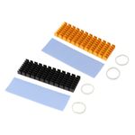 2 Pieces Aluminum M.2 2280 SSD Heatsink Cooling Kit w/ Silicone Thermal Pad