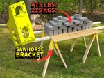 Durable Folding Bracket for DIY & Contractors - Strong Sawhorse Solution