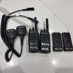 2x Motorola DP2400e 2-way UHF Mobile Radios With Batteries and Accessories