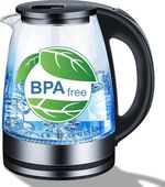 Glass Kettle 2.0 L Capacity-1800W Quick Boil Blue Light Electeic Uk