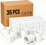 36 x Sublimation Mugs 10oz White Large Handle Coated Heat Press + 36 Gift Boxes