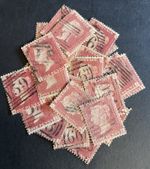 Sg40 1d Penny Red Stars x25 Good Used (Lot 2477)