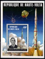Obervolta 1974 Mi. Bl.23 Block 100% MNH 400 FR, CH. de gaulle rocket