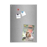 Brushed Stainless Steel Magnetic Notice Message Boards Memo Display A4 A3 A2 A1