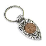 NEW American Coin Treasures Civil War Indian Penny Coin Arrowhead Keyring 11572