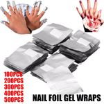 100/1000 Nail Foil Gel Wraps Polish Remover Soak Off Acrylic Removal No Acetone
