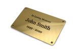 Solid Brass Engraved Plaque Sign, 3 Sizes (Small, Medium,  Large)