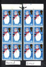 ERROR DRAMATIC SHIFT MISPLACED GOLD HEAD 1966 XMAS PHOS 1/6  SG714p BLCK6+CYL UM